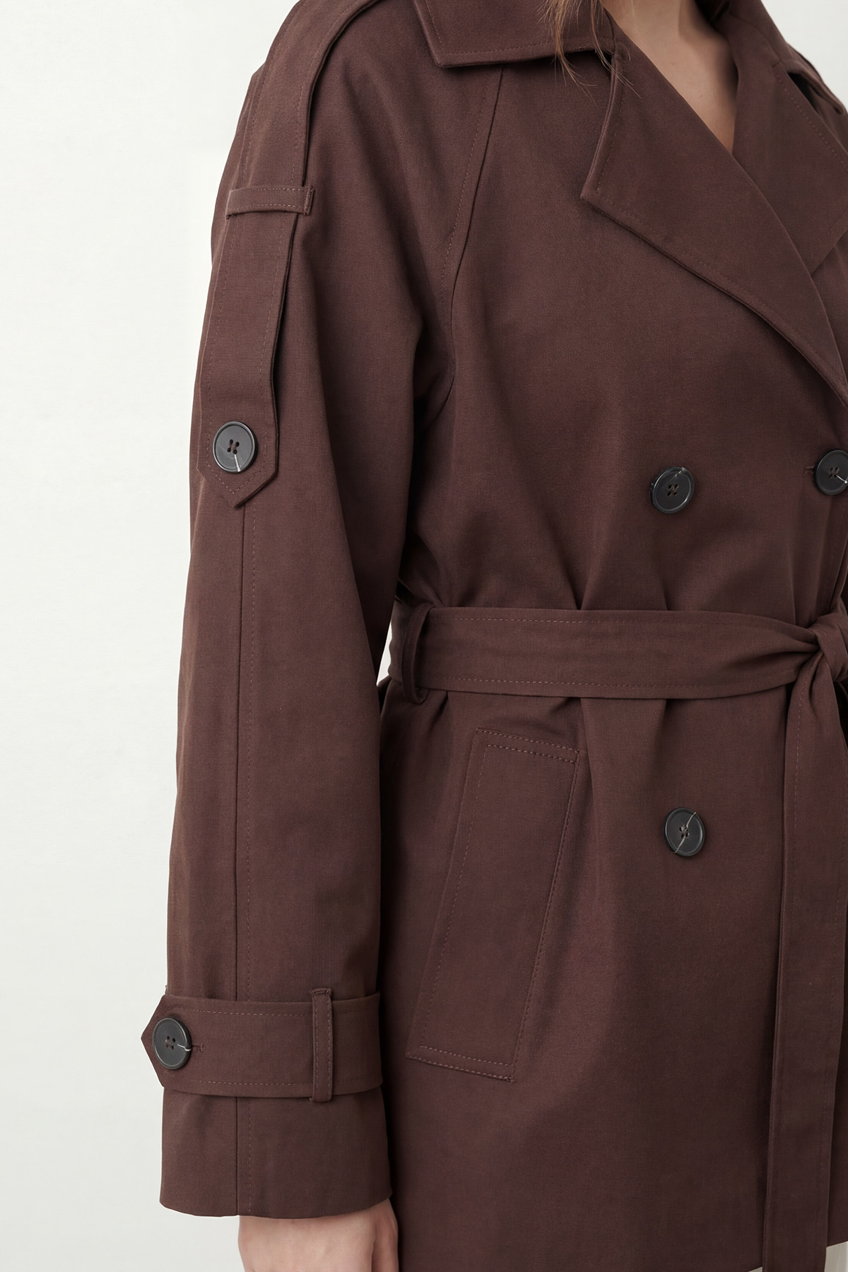 Women's Double-Breasted Belted Trench Coat – 32489CKT