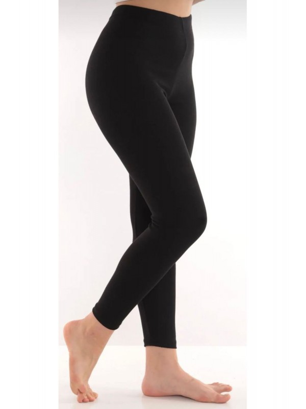 Women's Black Thermal Tights with Ribbed Lining