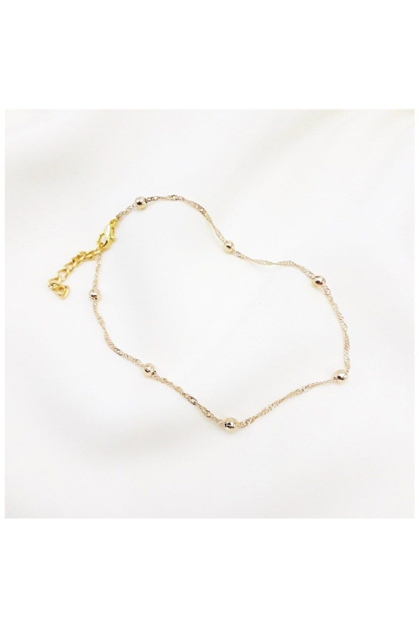 Altın Rengi Dorika Zincir Halhal