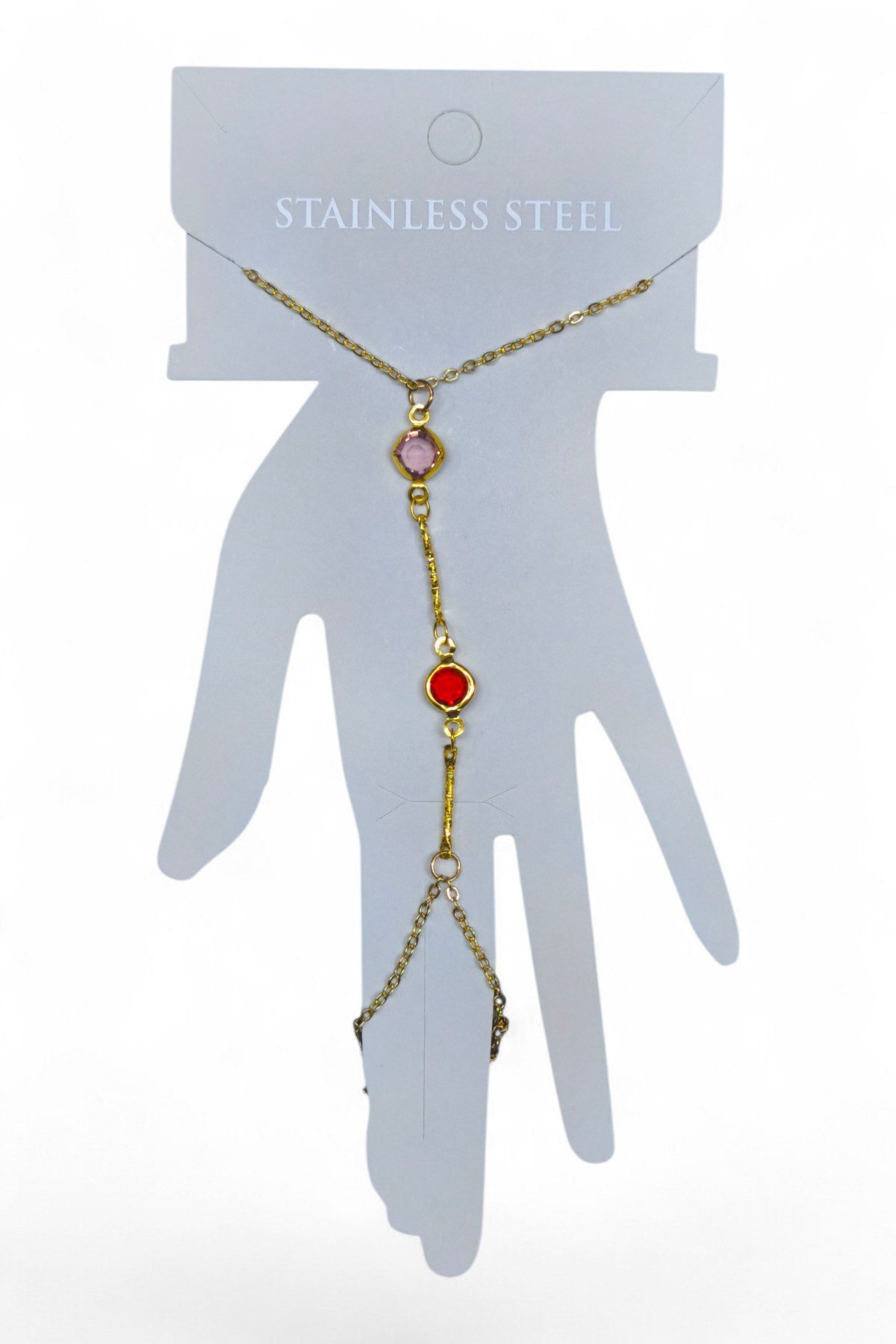 Altın Renk Yuvarlak Zirkon Taş Çelik Şahmeran - 3870