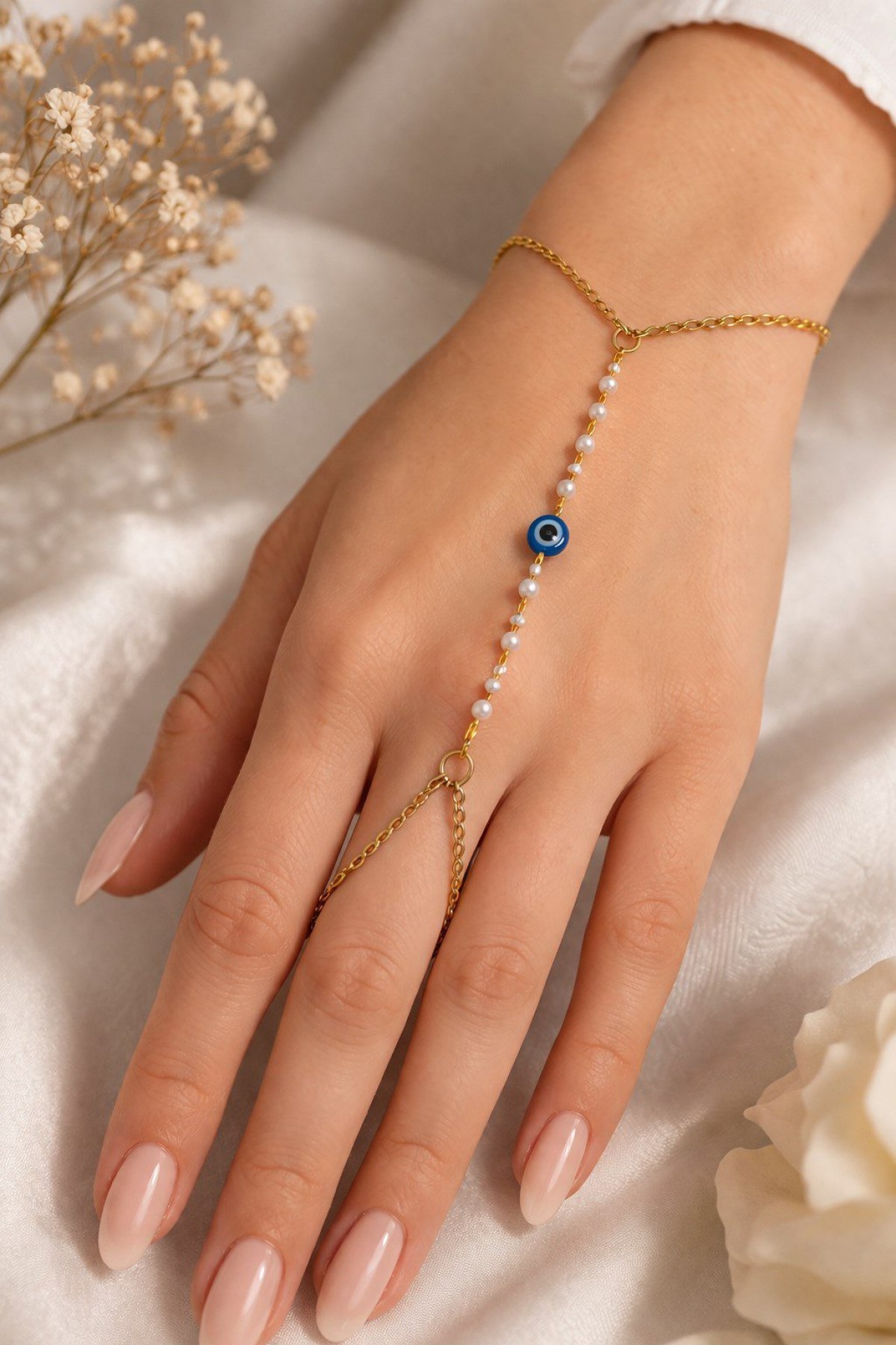 Altın Renk Göz İnci Çelik Şahmeran - 3872