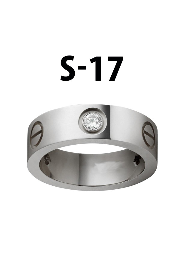 Kartier Taşlı Yüzük Silver Renk 17 Numara