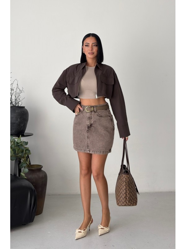 Mini Kot Etek 1046 Antik Kahve