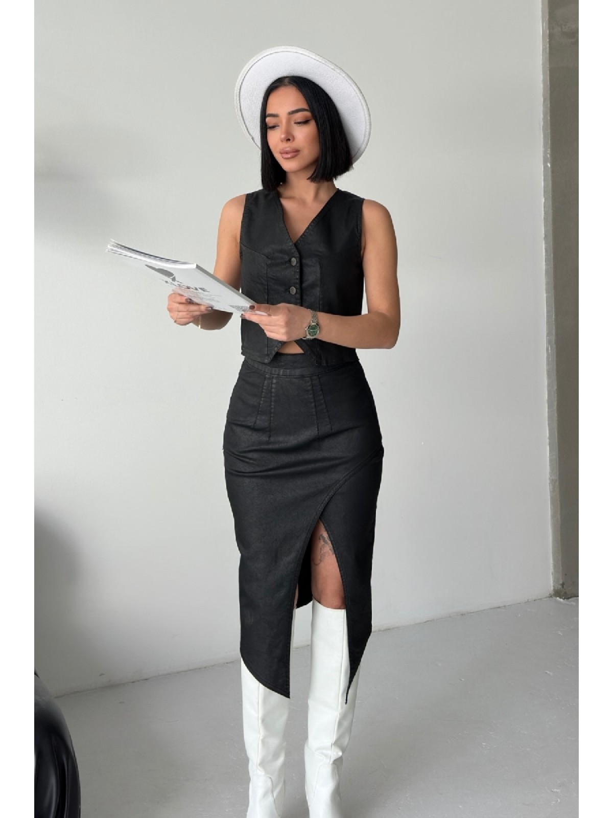 Düğmeli Yelek Siyah