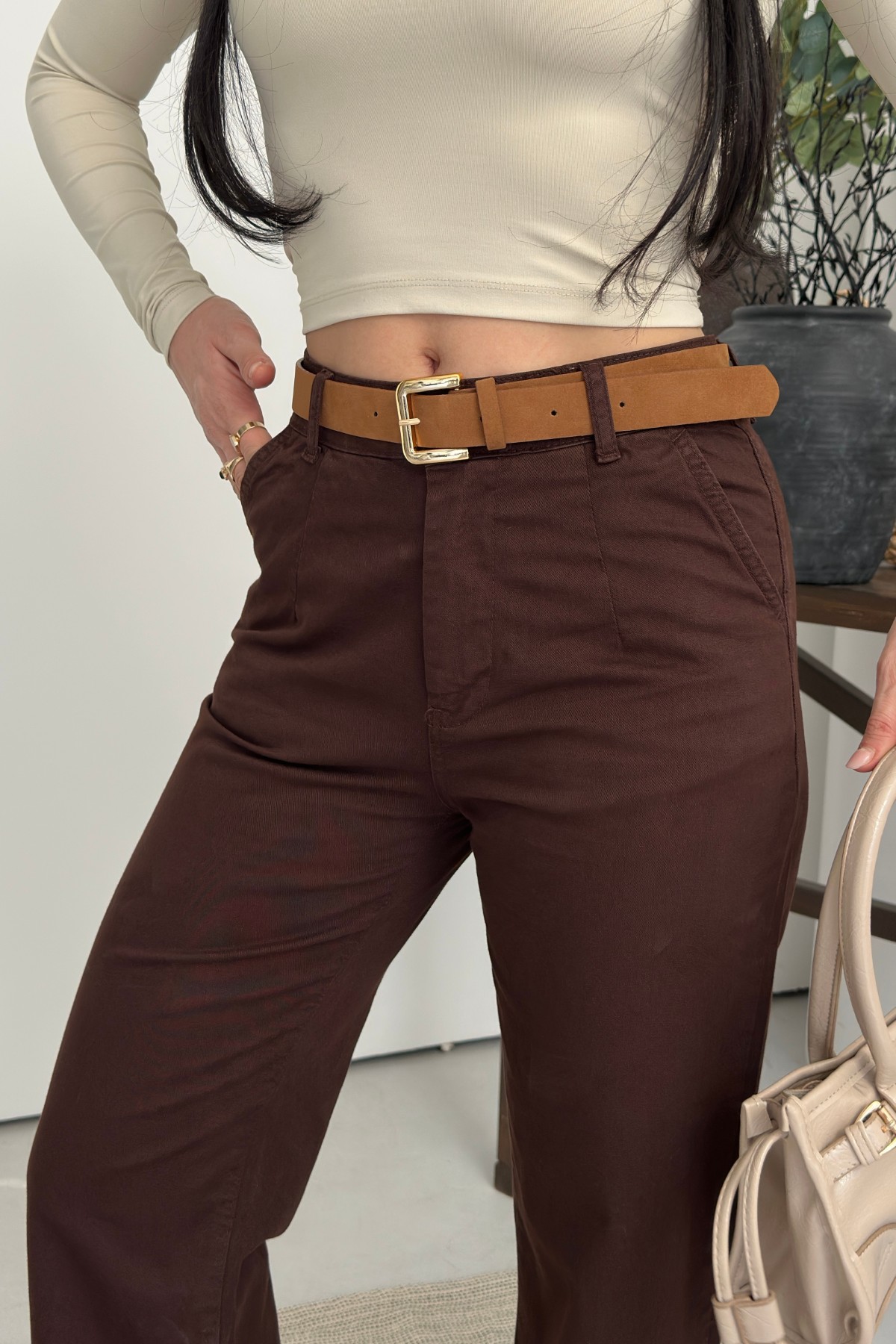 Pensli Kot Pantolon 7069 Kahverengi