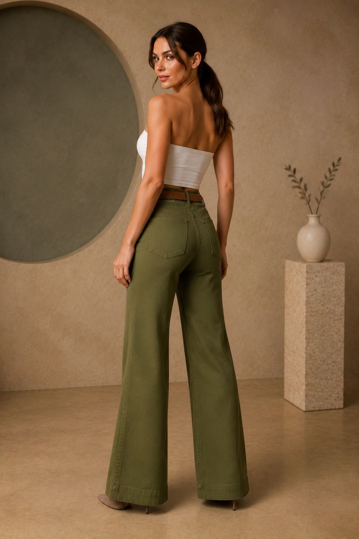 Jeans with Topstitch Detail Array