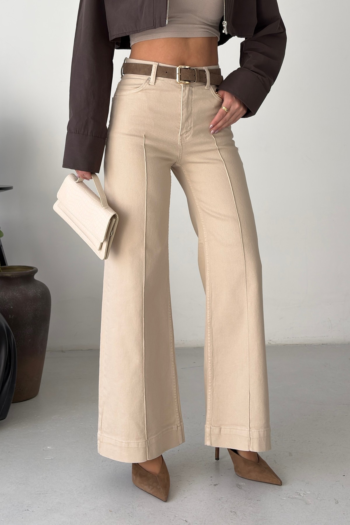 Çımalı Kot Pantolon 7163 Taş