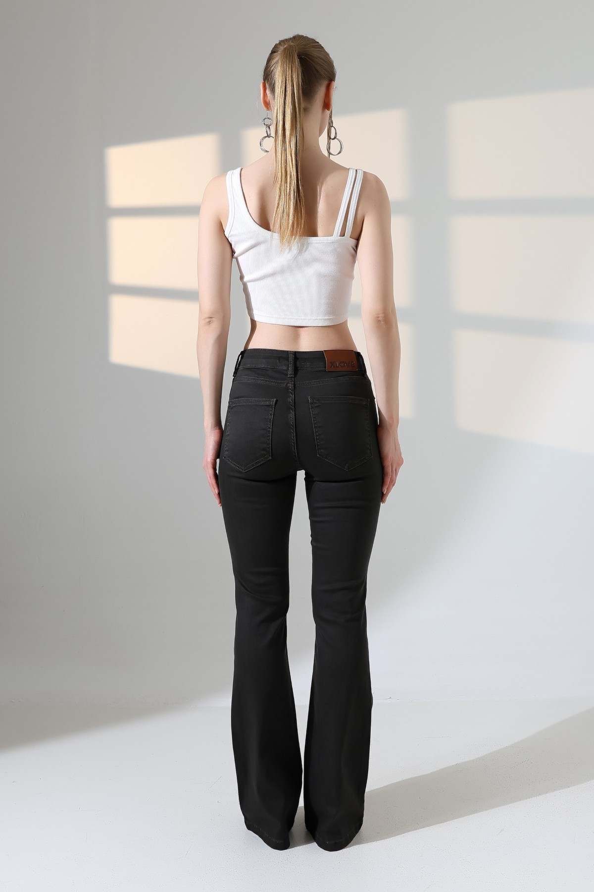 İspanyol Skinny Kot Pantolon 867 Antik Yeşil
