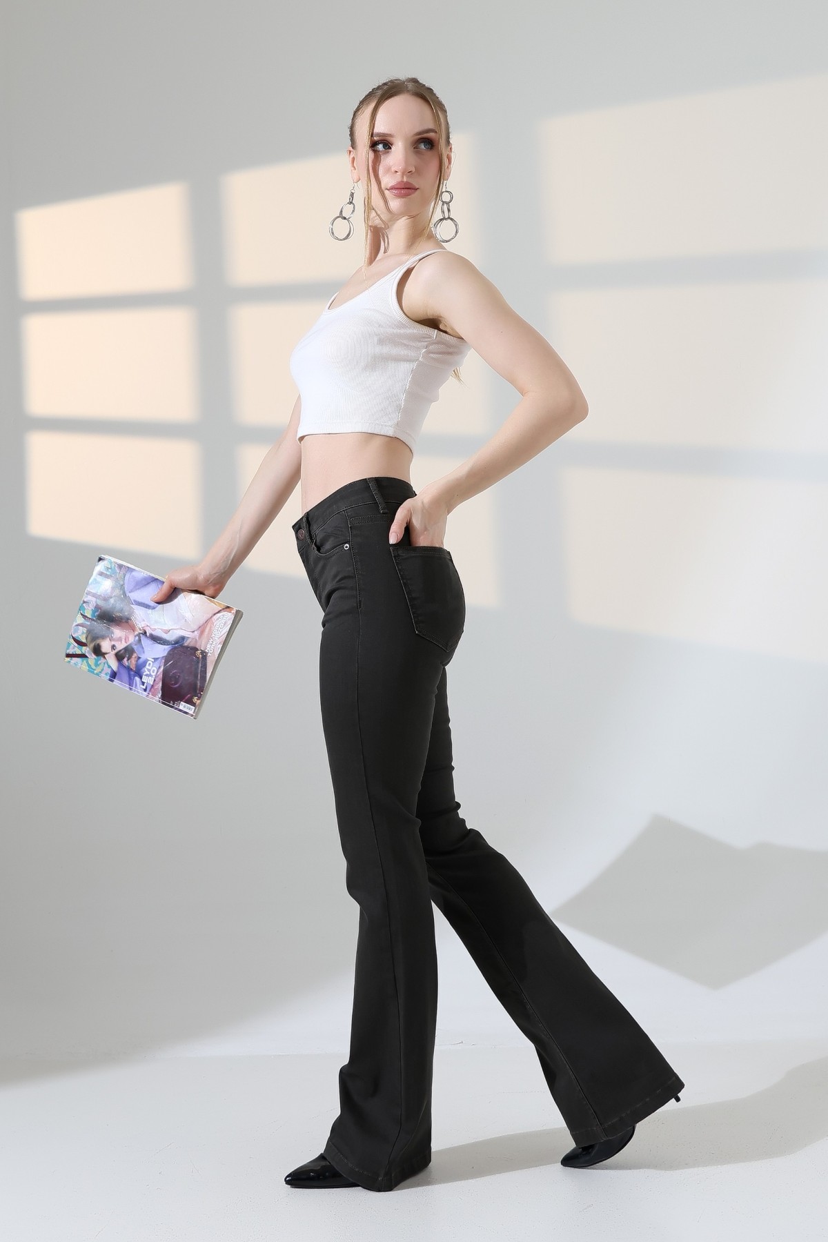 İspanyol Skinny Kot Pantolon 867 Antik Yeşil