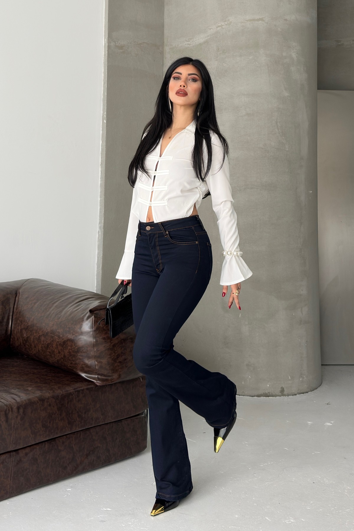 İspanyol Skinny Kot Pantolon 867 Koyu Lacivert