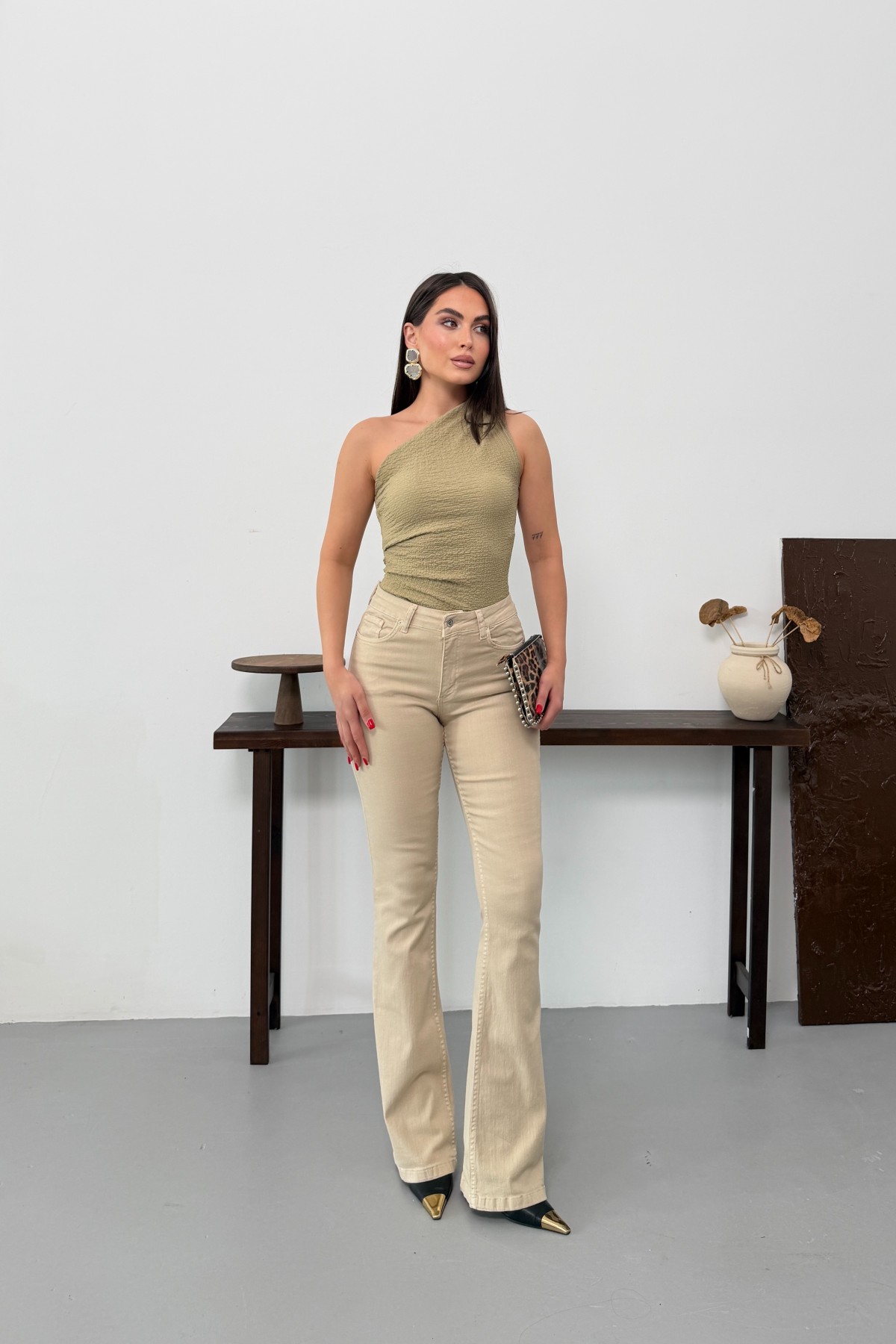 İspanyol Skinny Kot Pantolon 867 Taş