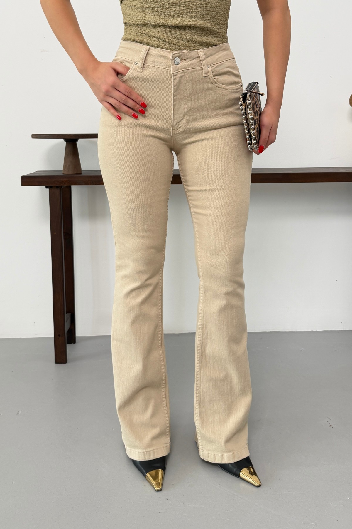 İspanyol Skinny Kot Pantolon 867 Taş