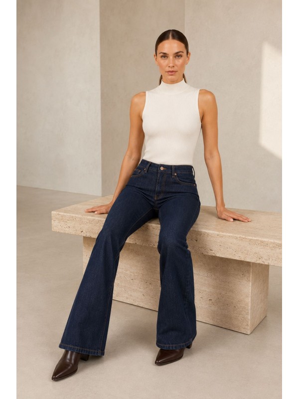 Premium İspanyol Paça Pantolon 967 Slaplı Lacivert