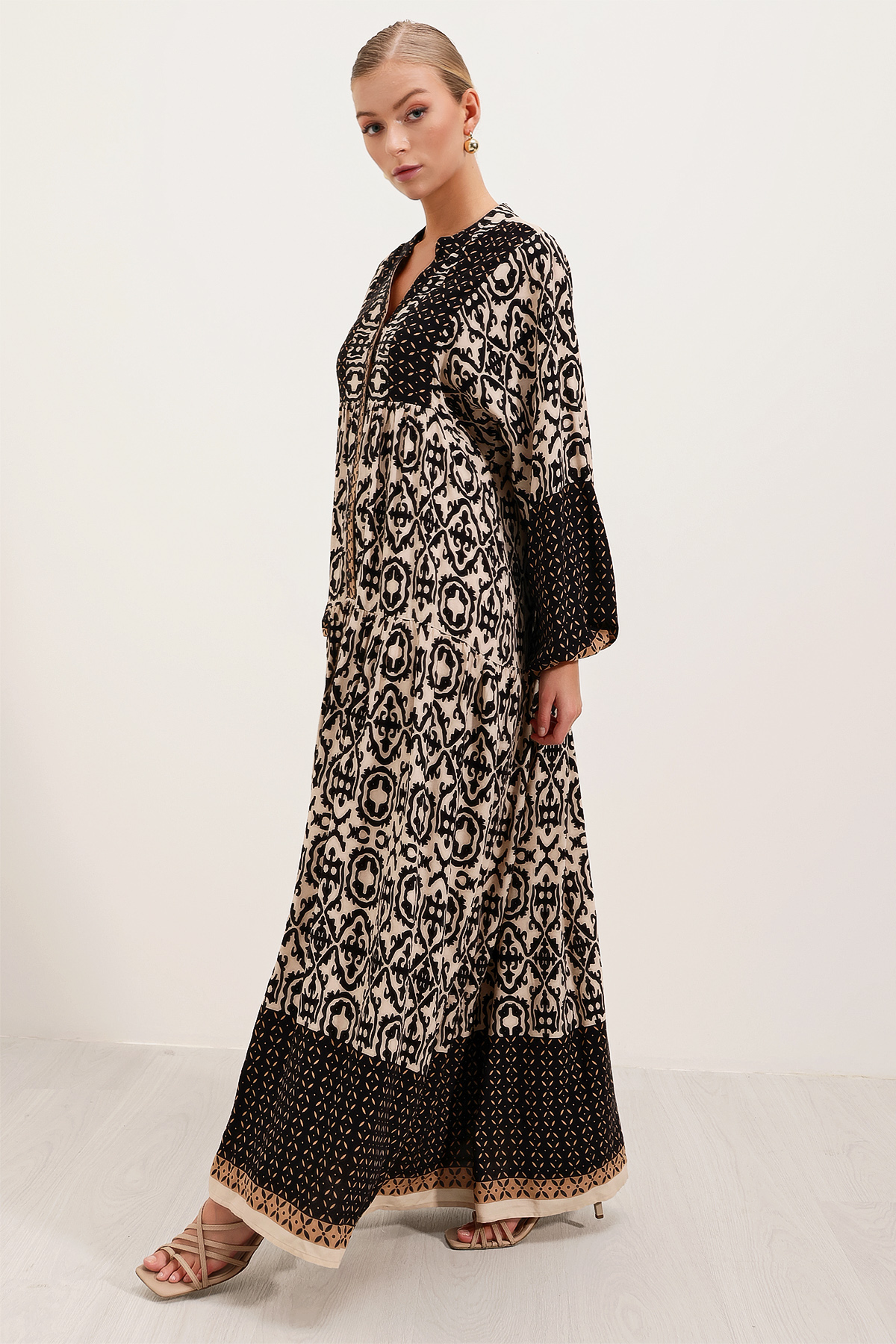 bohemian dress hijab Modest Muslim Women's Bohemian Bloom Maxi Dress